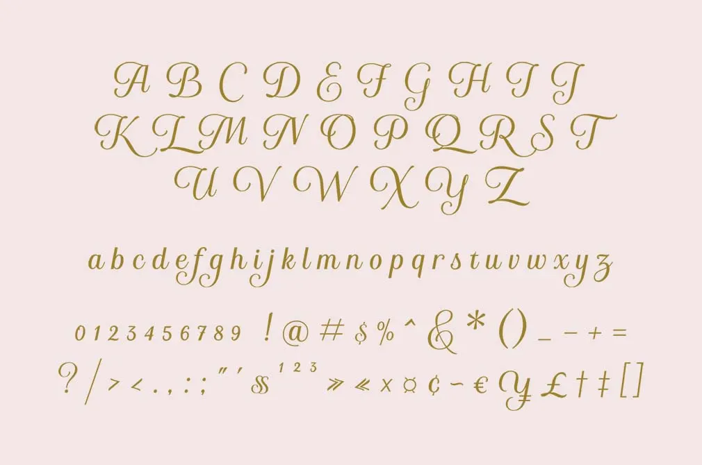 Santillana Daughter Calligraphy Font