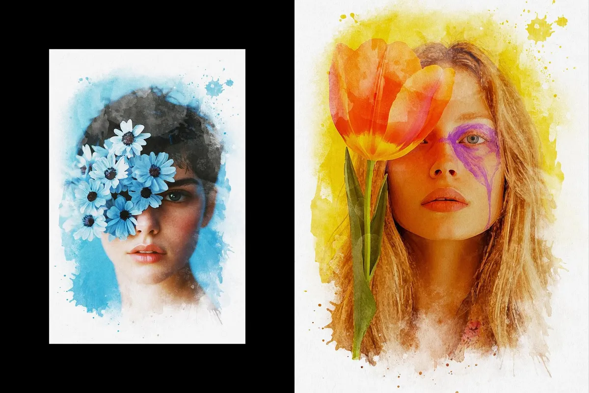 Watercolor Art Photo Effect