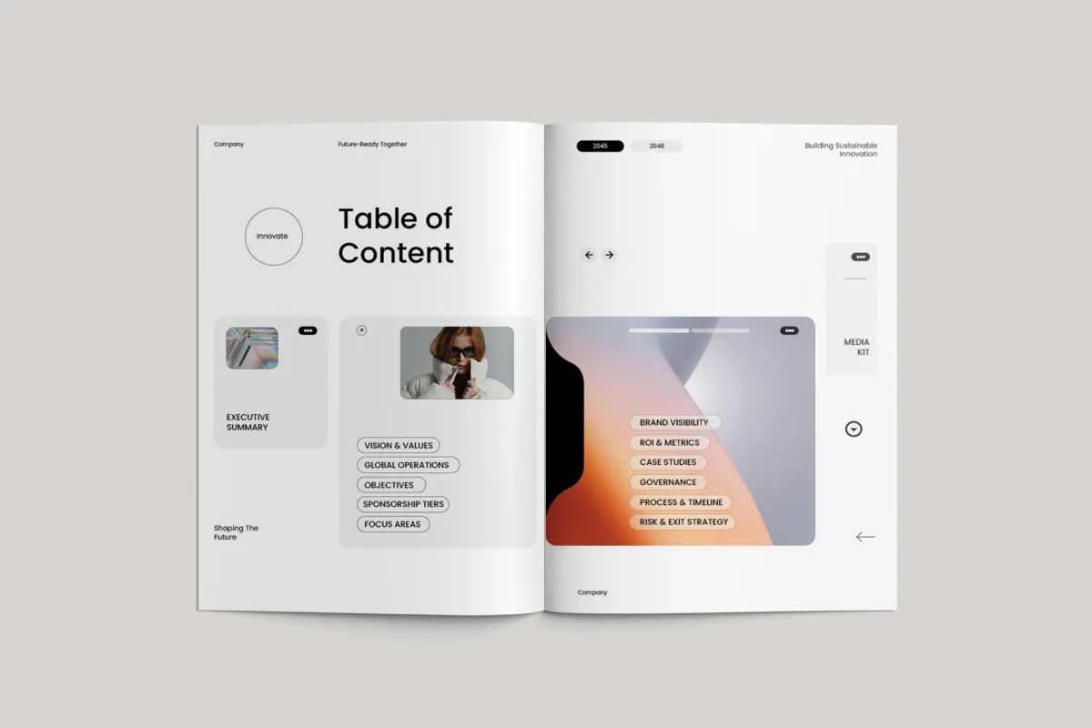 Minimalist Sponsorship Proposal Indesign Template