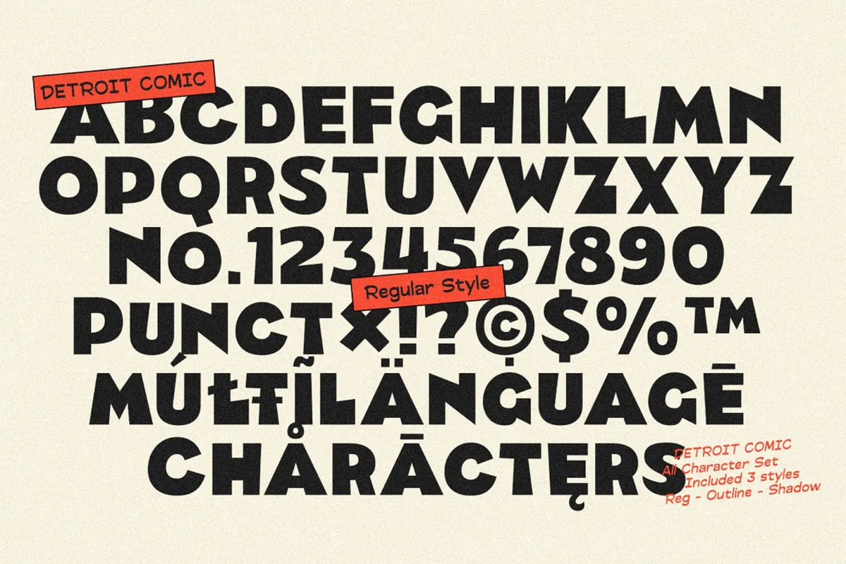Detroit Comic – Comic Font Pair