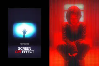 CRT Poster Photo Effect