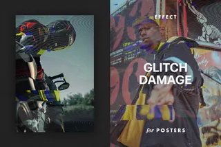 Glitch Damage Effect for Posters