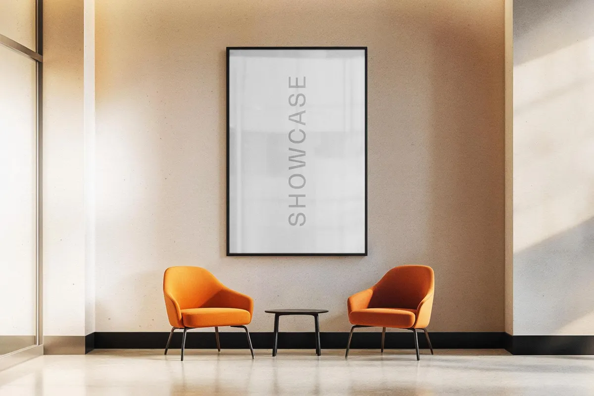 Office Reception Frame Mockup
