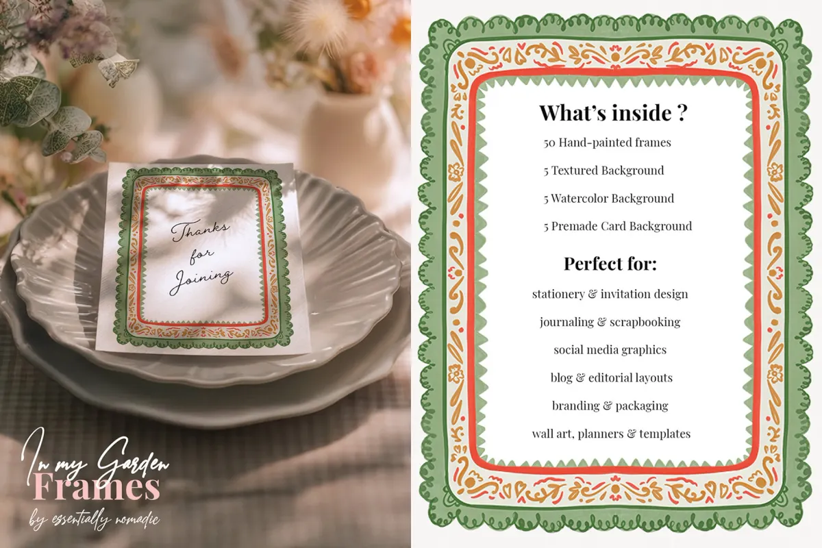 Cottagecore Decorative Frame Clipart