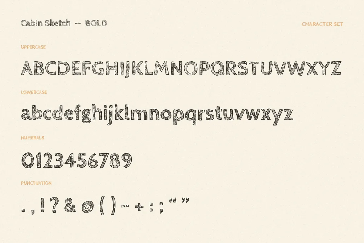 Cabin Sketch Font