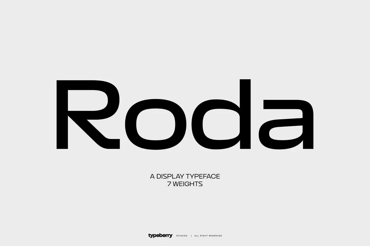 Roda - Wide Rounded Sans Serif Font Family