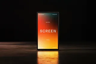 Vertical LED Screen Mockup