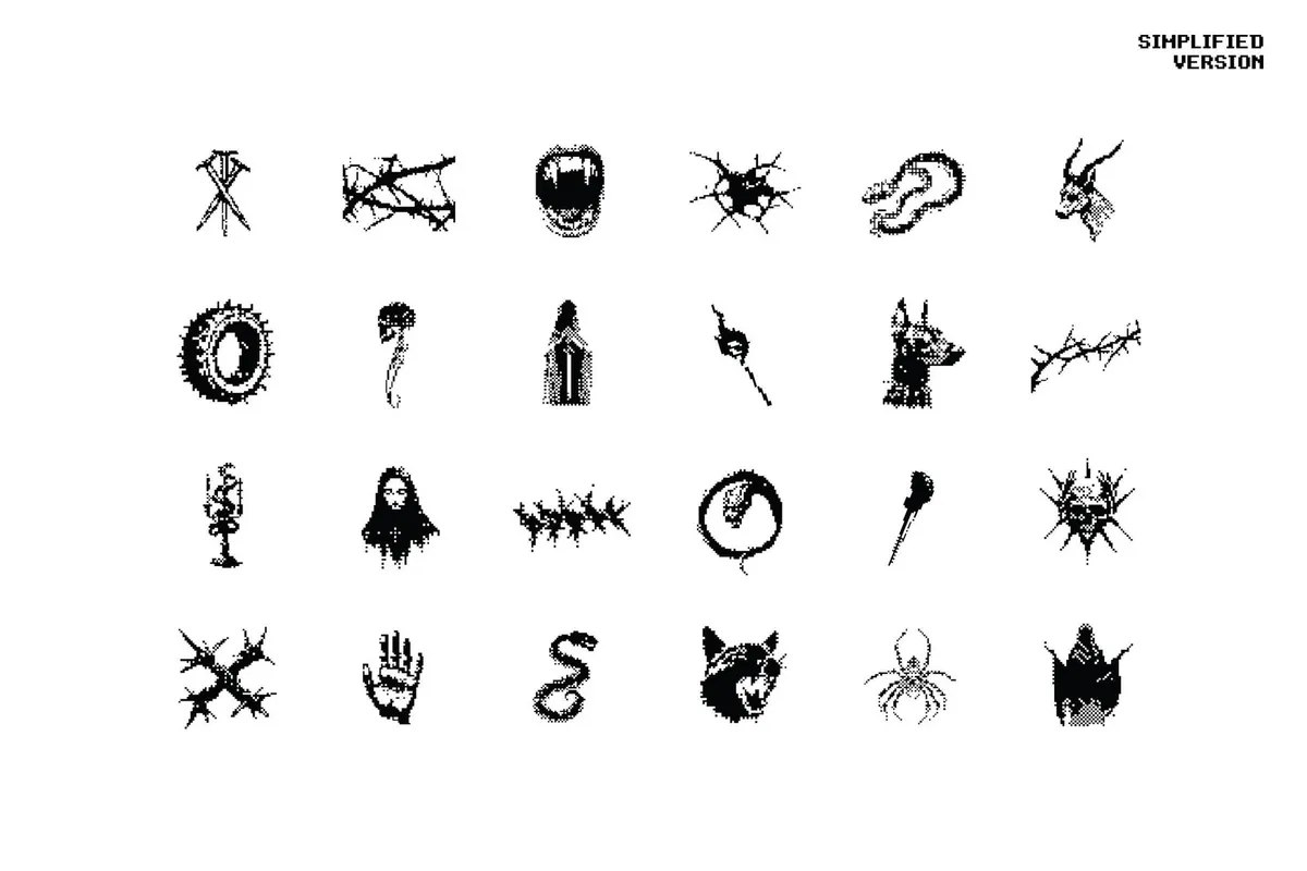 Dark Aesthetic Dithering Graphic Bundle