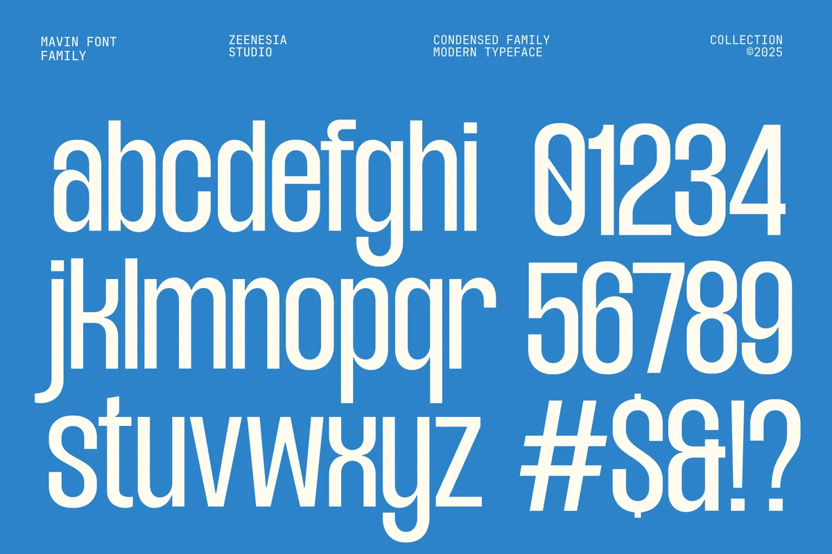 Mavine - Tall Condensed Sans Font Family