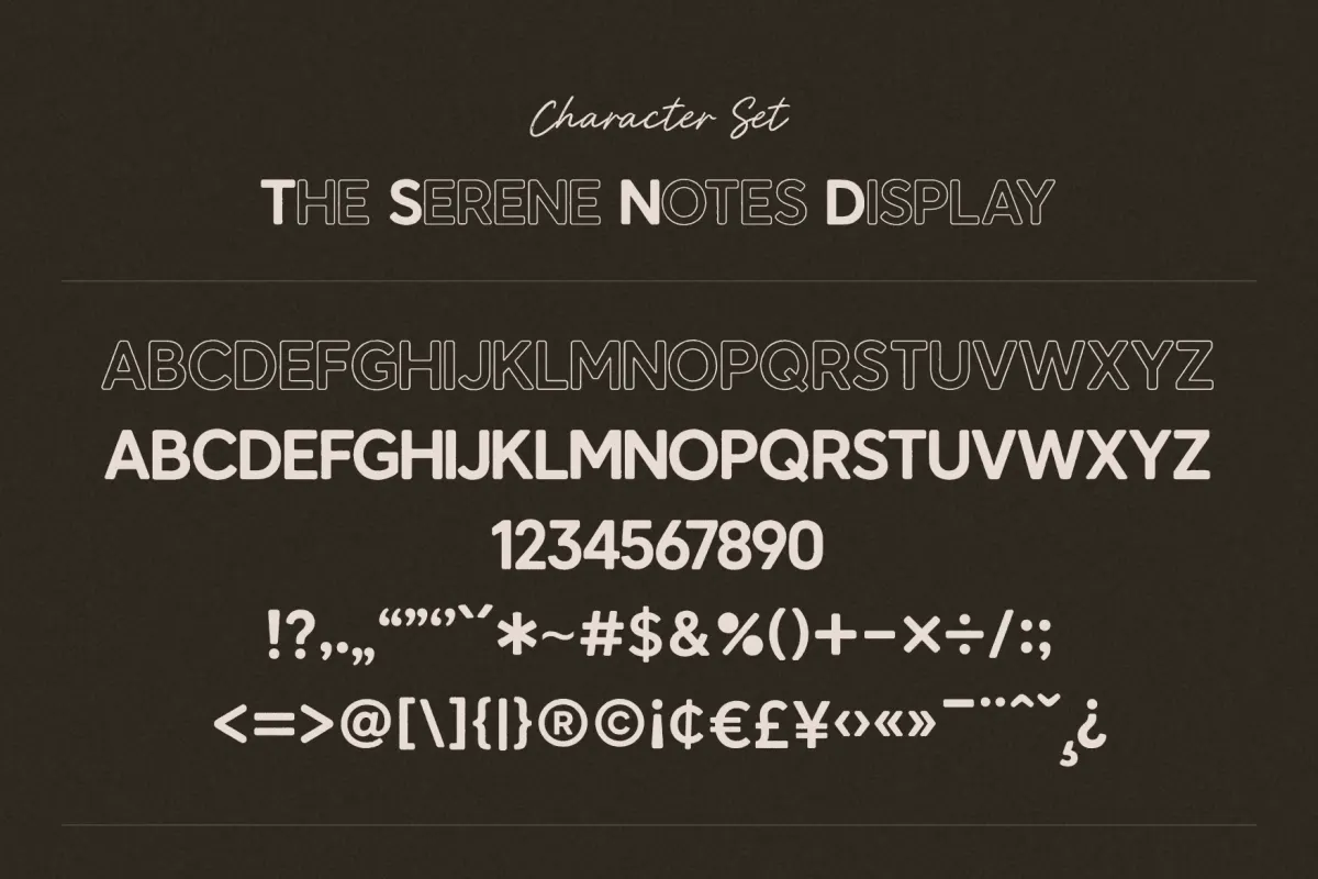 Serene Notes – Handmade Font Duo