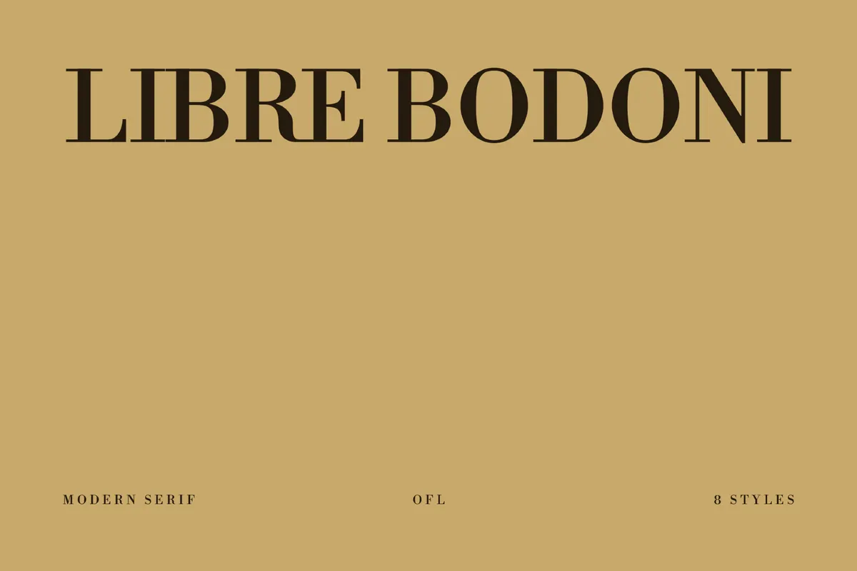 Libre Bodoni - Free Modern Serif Family