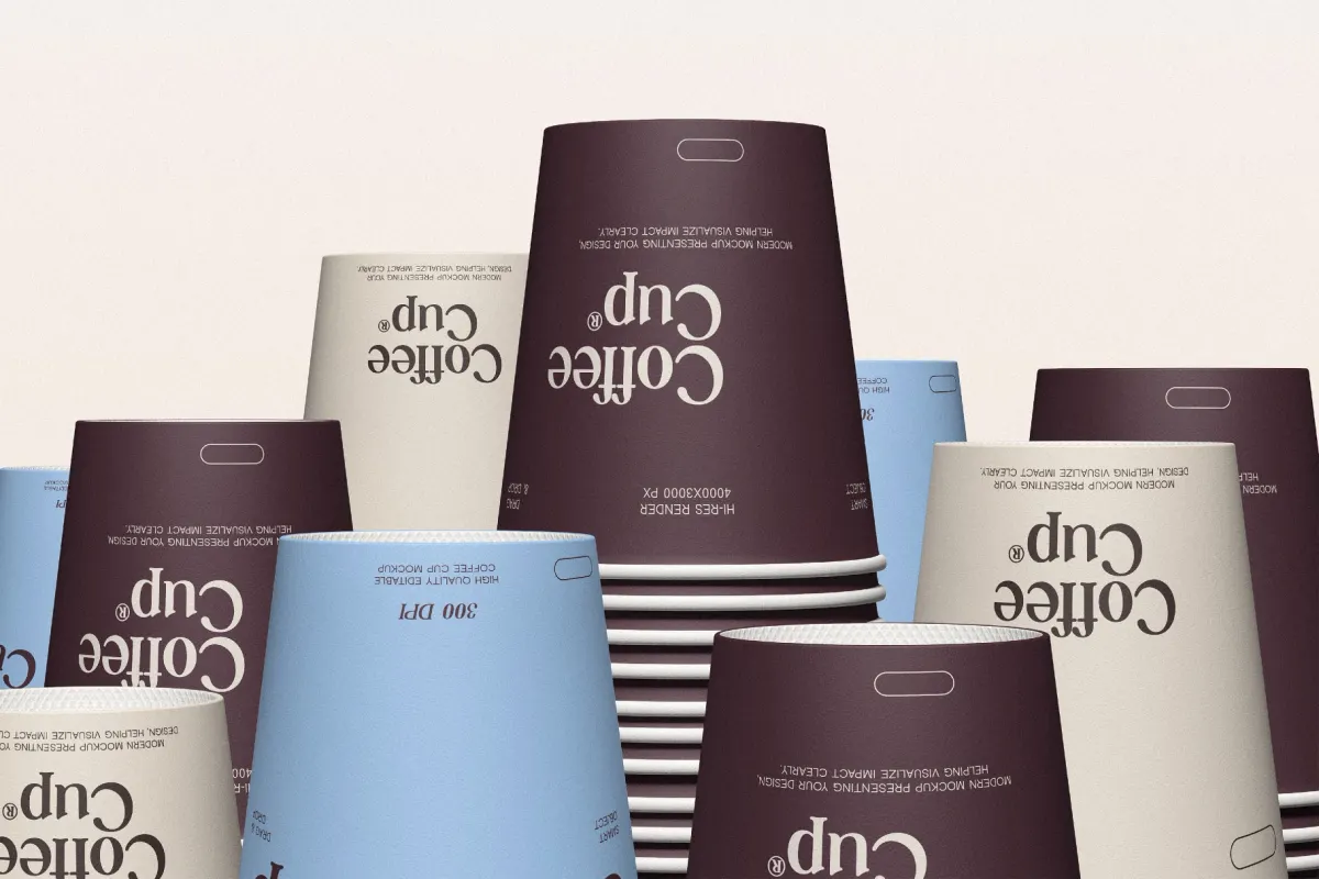 Disposable Paper Cup Mockup