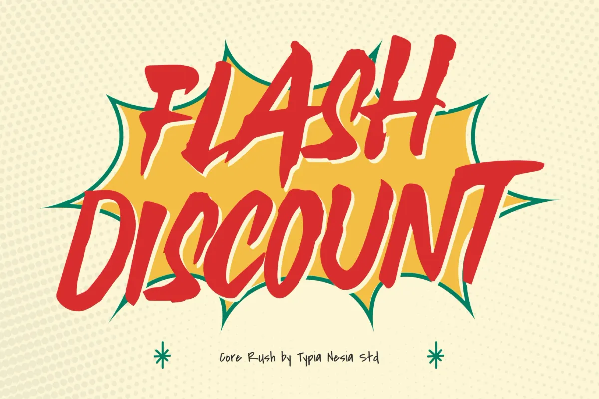 Core Rush - Retro Brush Script Font