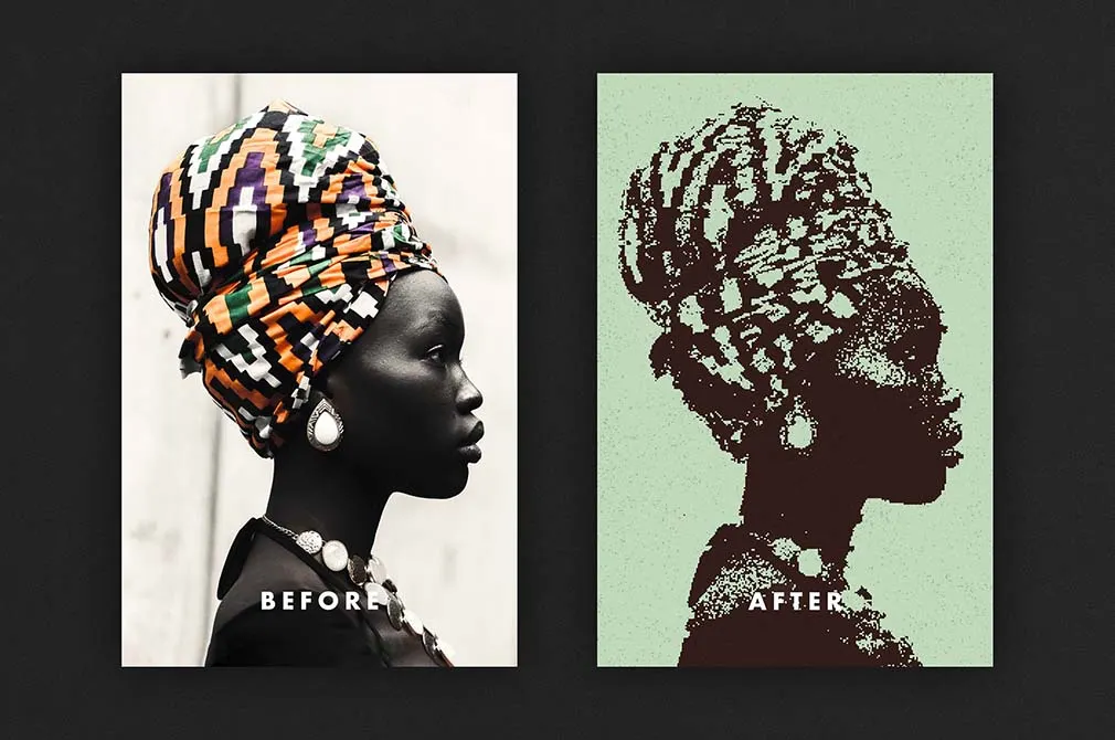 Bitmap Pixel Photo Effect