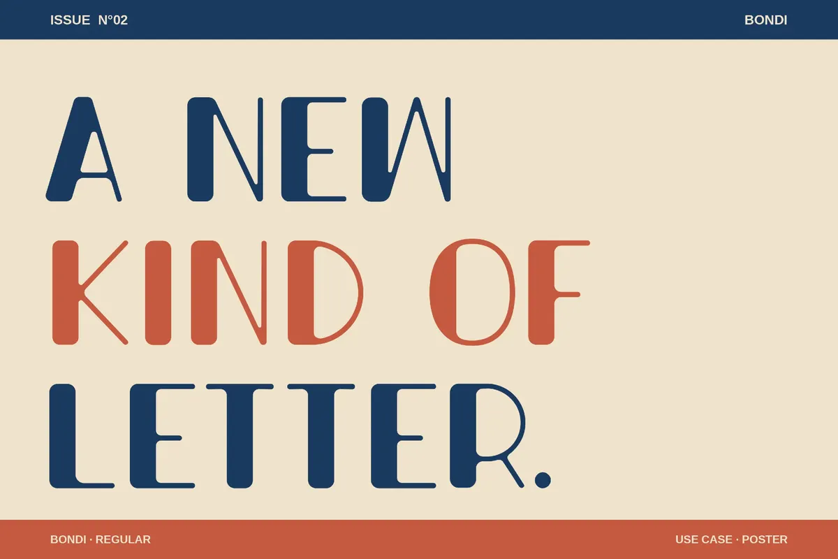 Bondi - Wide Art Deco Font