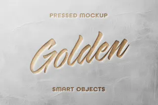 Leather Pressed Text & Logo Mockup