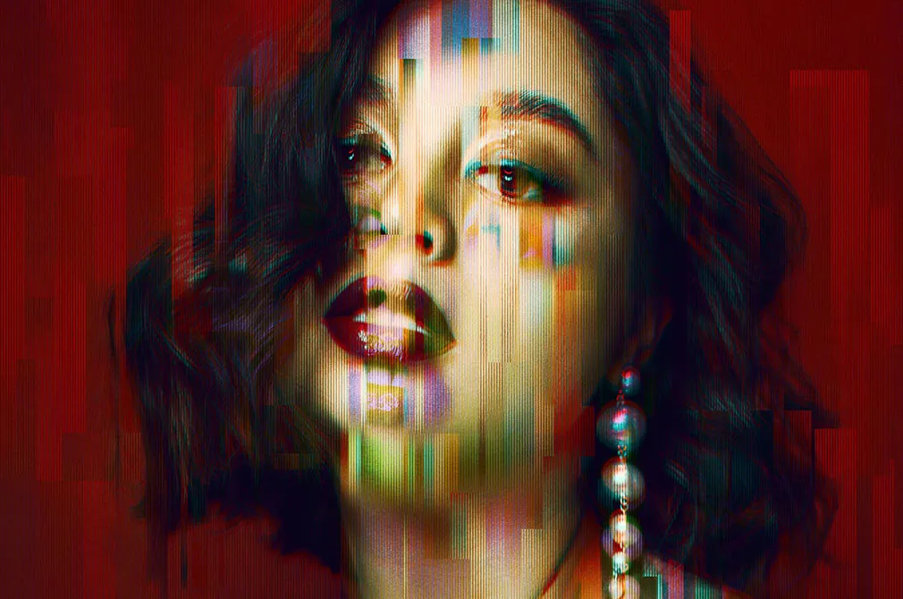 Screen Glitch Photo Effect