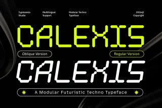 Calexis - Futuristic Techno Display Font