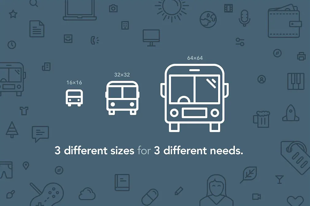 100 Responsive Line Icons