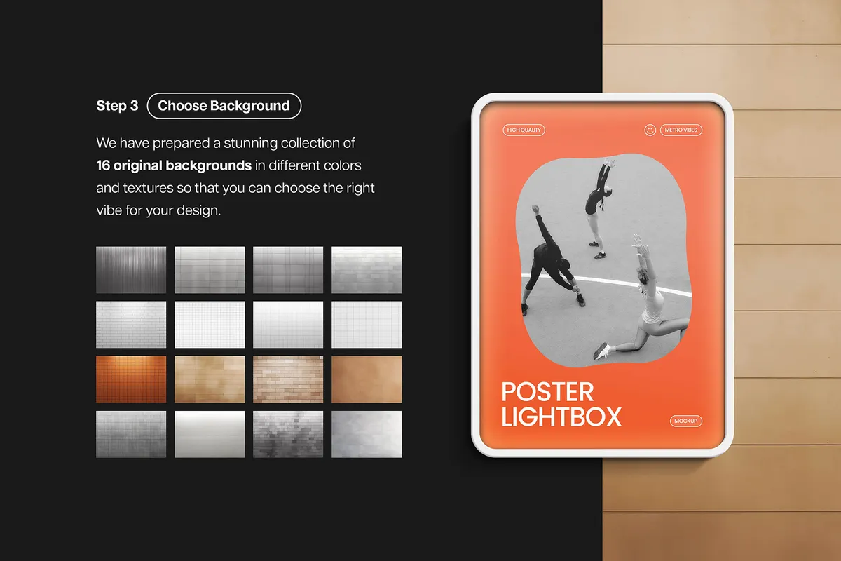 Subway Lightbox Poster Mockup Generator