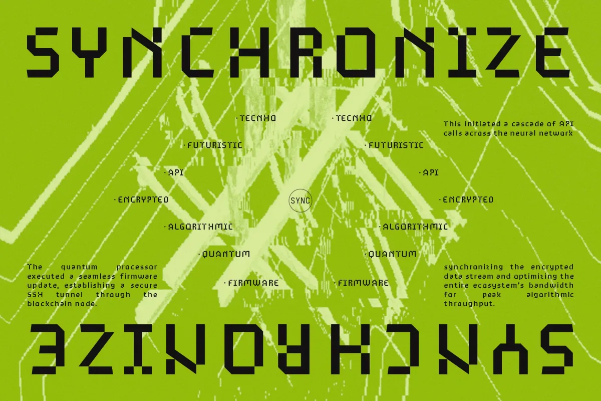 Xytrion - Futuristic Pixel Display Font
