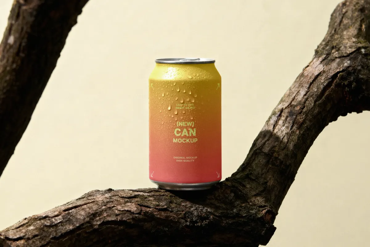 Aluminum Beverage Can Mockup