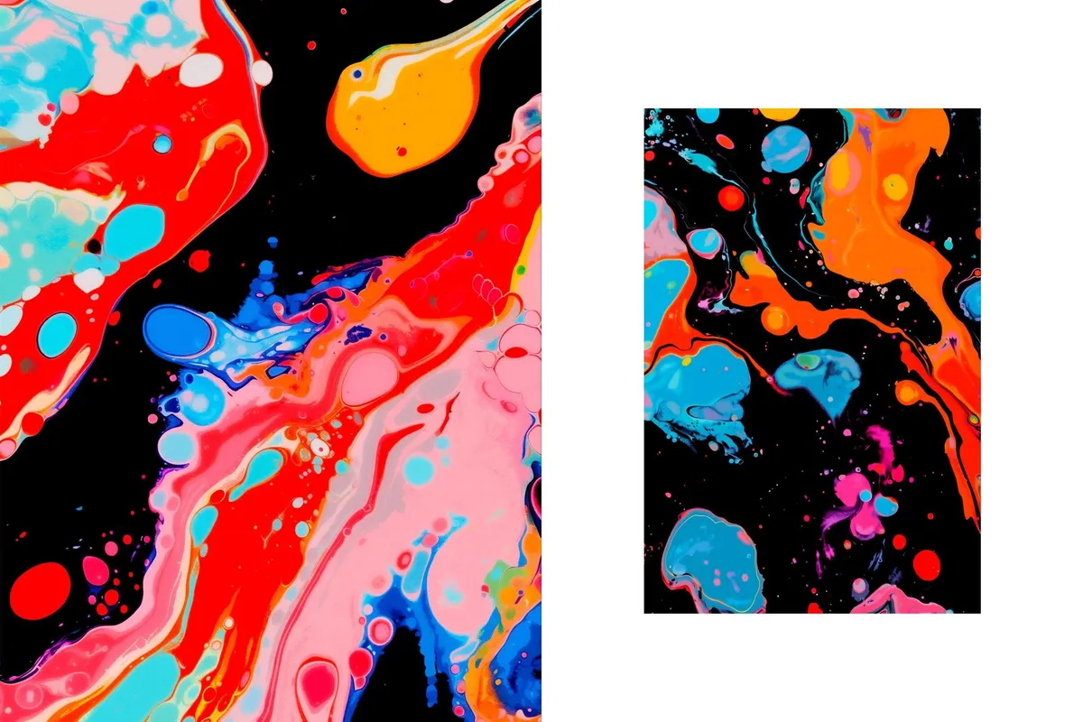 Abstract Liquid Ink Backgrounds