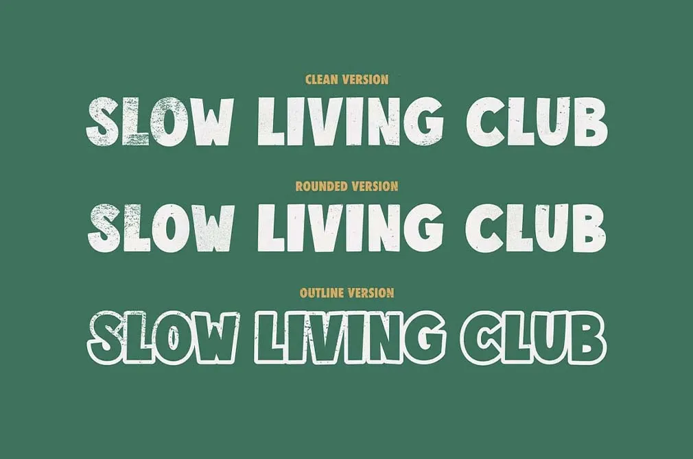 Slow Living Club — Display Font