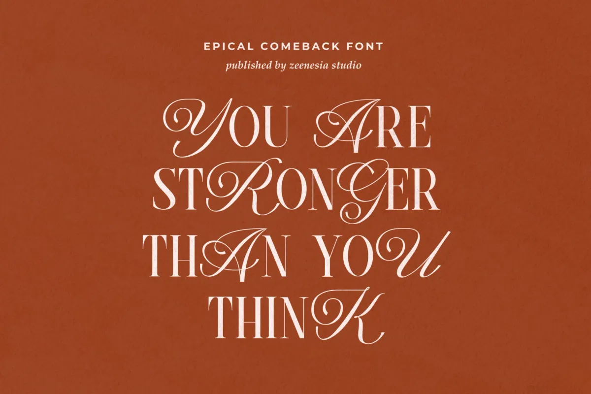 Epical Comeback - Elegant Calligraphy Serif Font