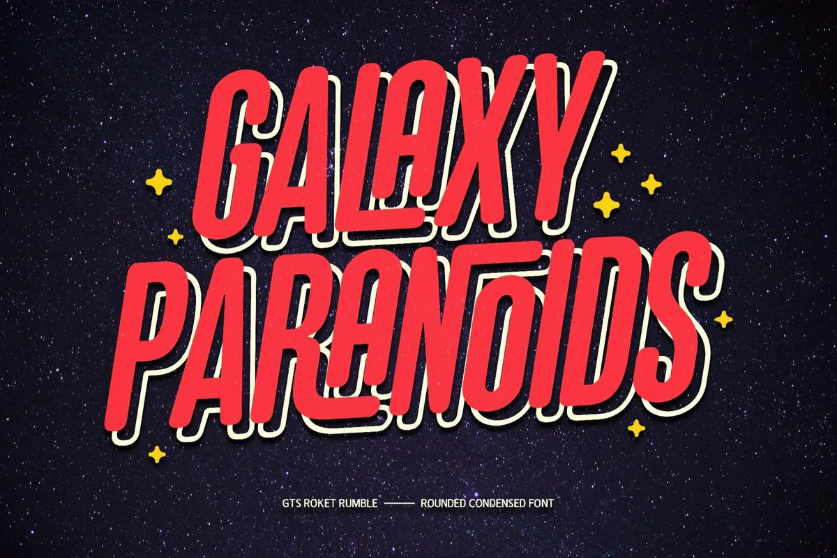GTS Rocket Rumble — Retro Condensed Font