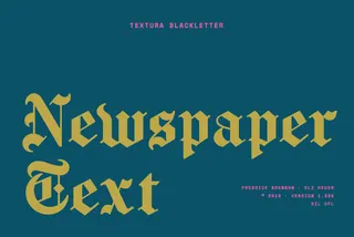Newspaper Text - Free Textura Blackletter Font