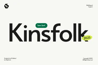 GC Kinsfolk - Modern Sans Typeface