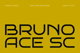 Bruno Ace SC - Free Industrial Font