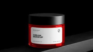 Glossy Cosmetic Jar Mockup