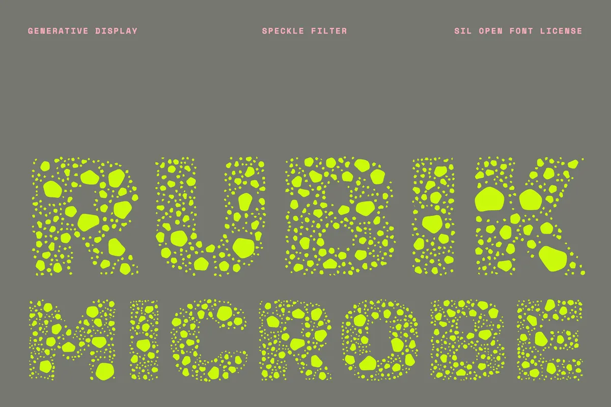 Rubik Microbe — Free Dotted Display Font