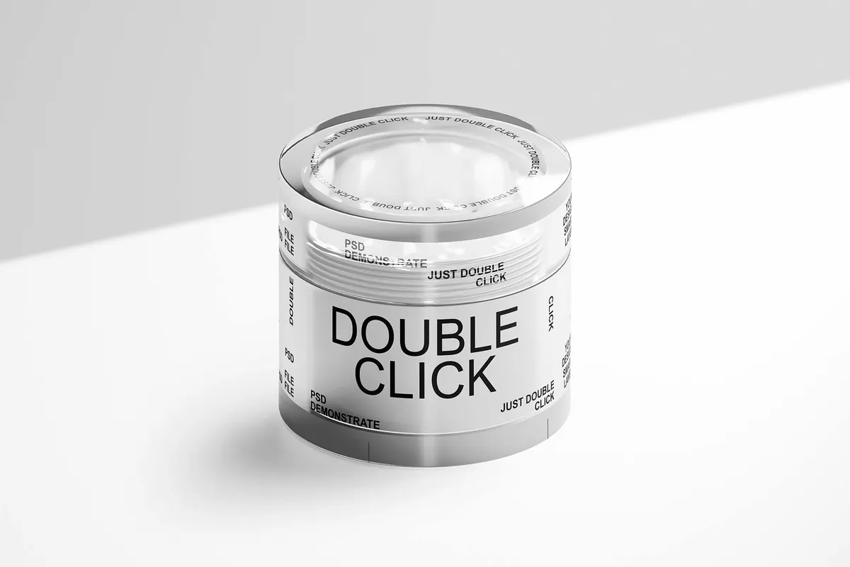 Cosmetic Glass Jar Mockup
