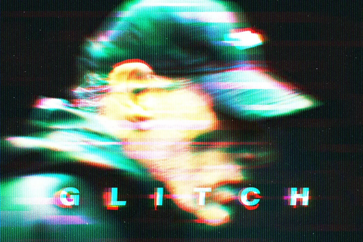 Screen Glitch Photo Effect