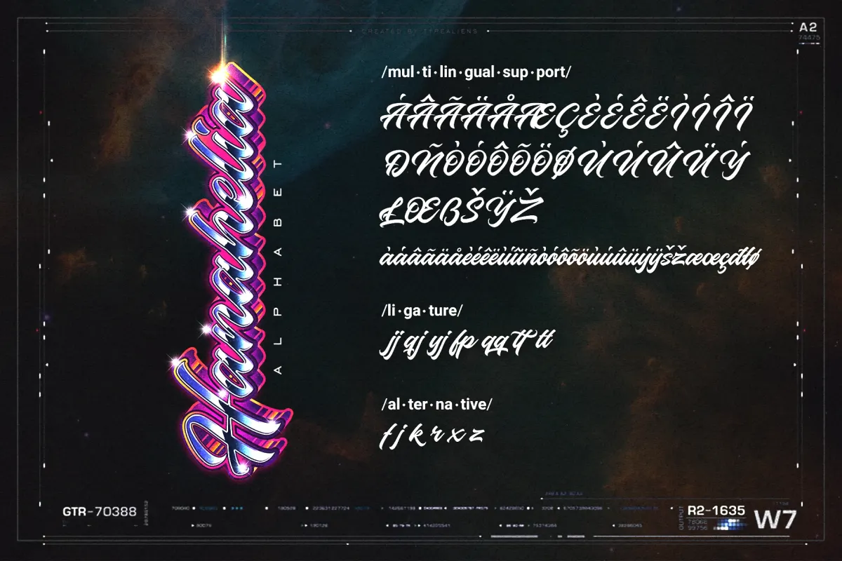Hanahelia — Retro Script Font