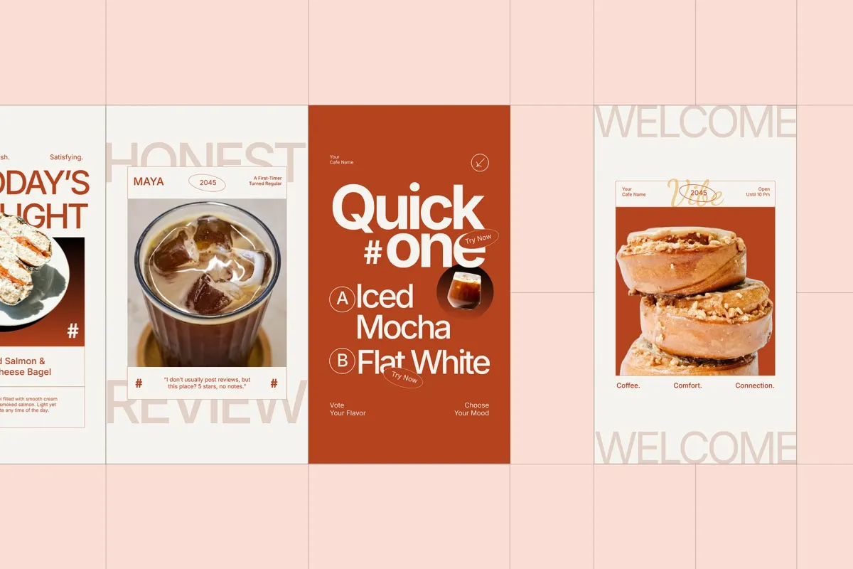 Restaurant & Coffee Instagram Pack Canva Template