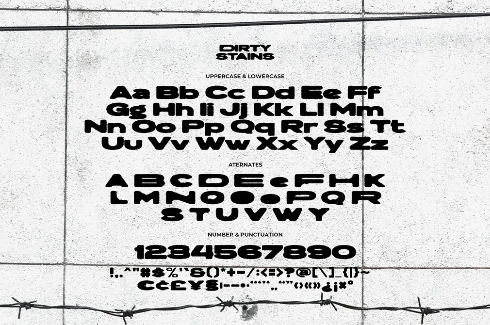 Dirty Stains — Ink Bleed Font