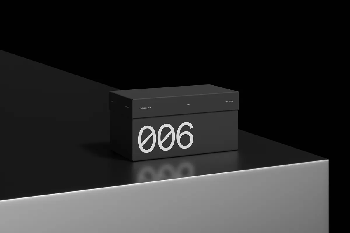 Cardboard Box Packaging Mockup