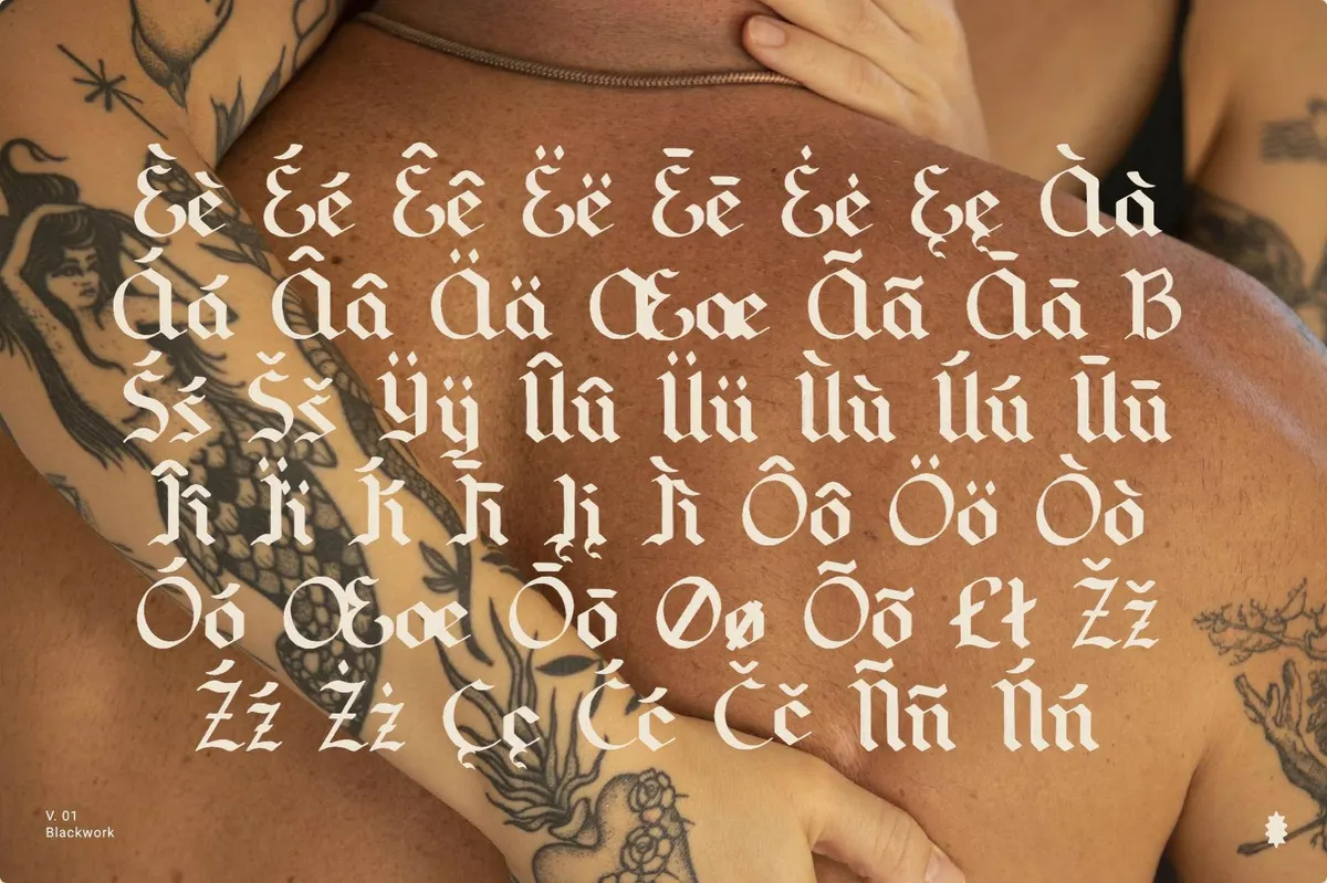 Blackwork Gothic Font