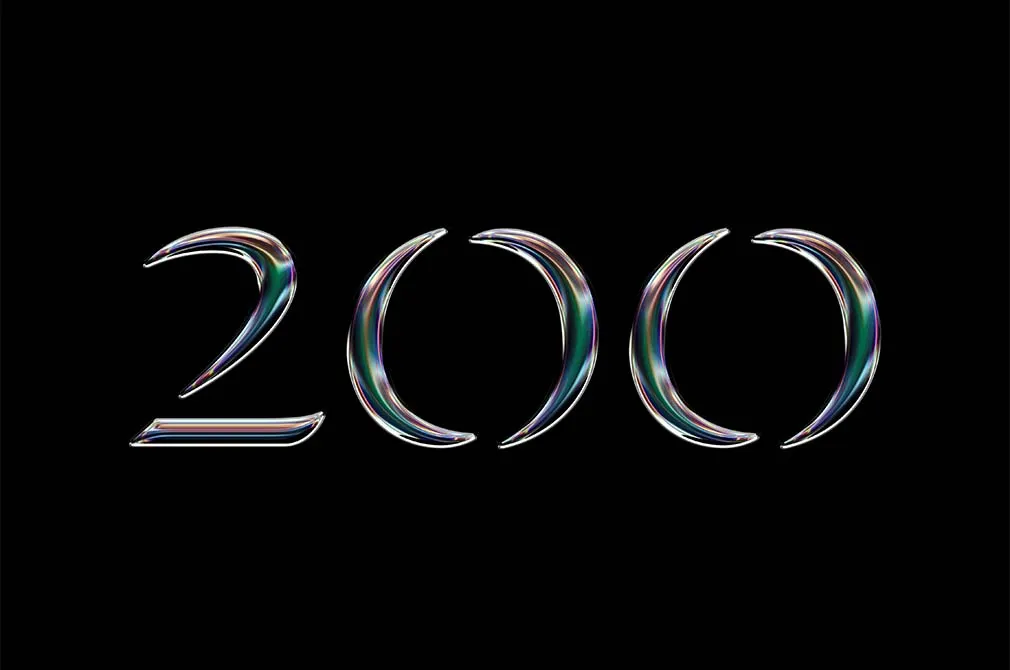 Glossy Chrome Text Effect
