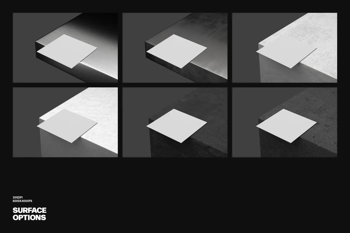 Minimalist Square Card Mockup