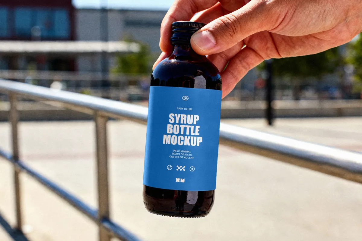 Syrup Bottle Mockup