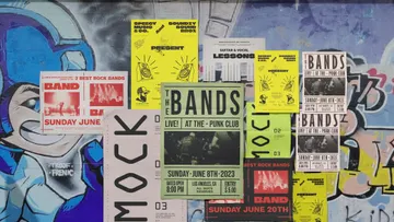Posters-Covered Wall Mockup