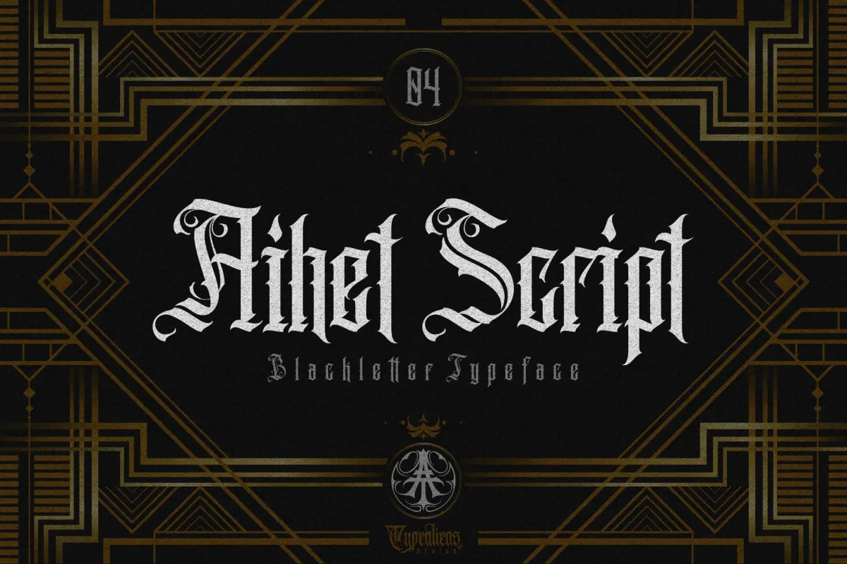 Aihet Script - Vintage Blackletter Font