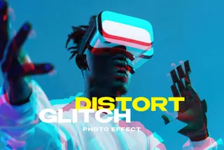 Distort Glitch Photo Effect