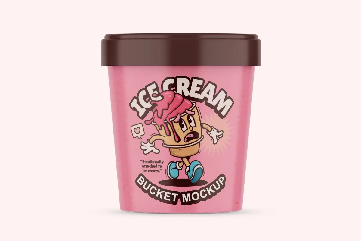 Ice Cream Bucket Mockup
