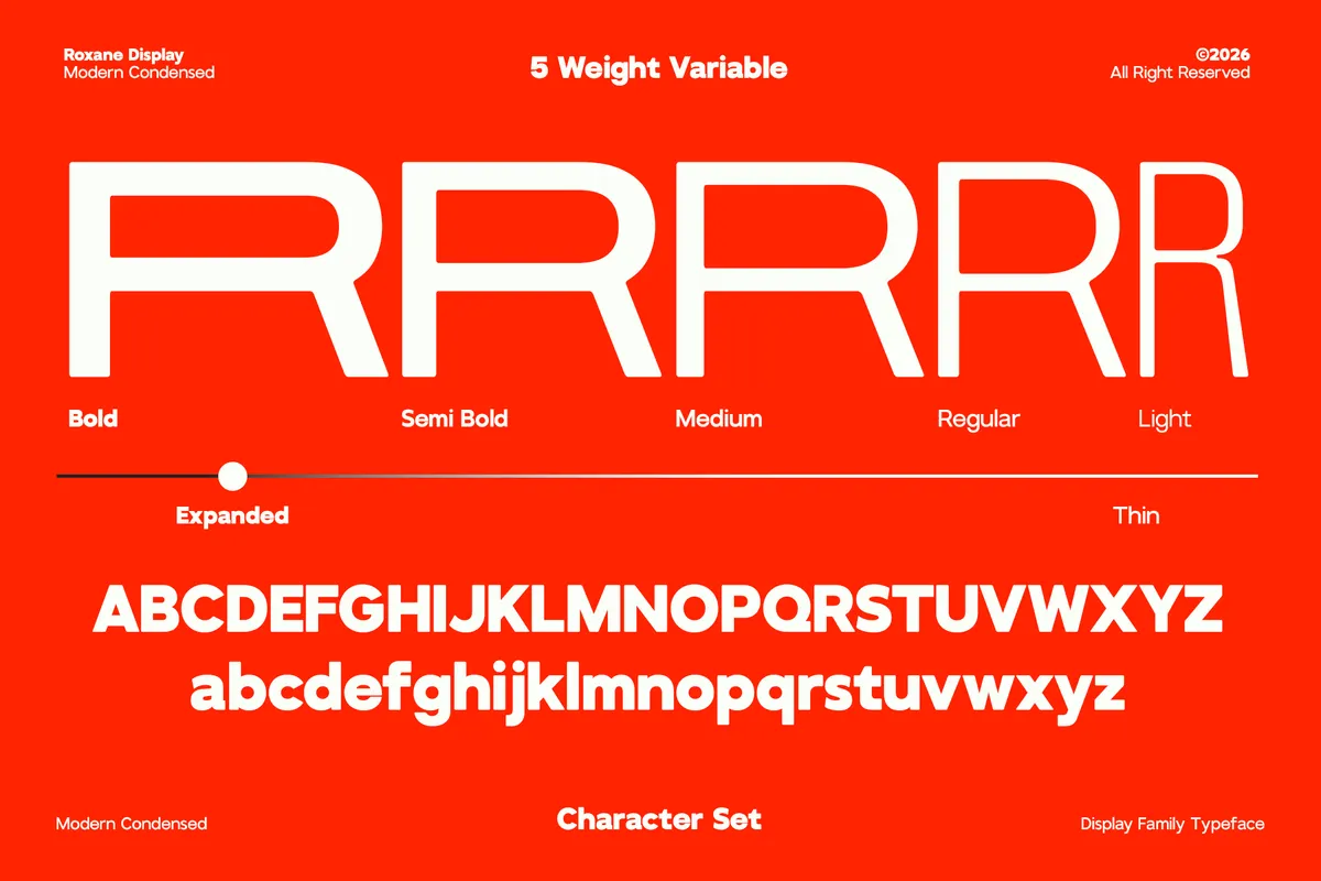 GC Roxane - Tall Condensed Display Font